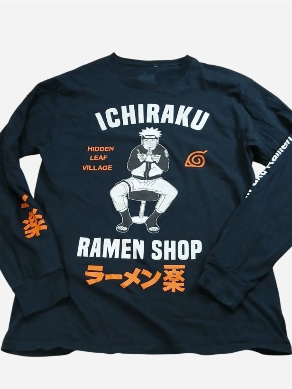 Ichiraku Ramen Shop Graphic Long-Sleeve Shirt - Black